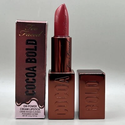 TOO FACED Cocoa Bold Cream Lipstick, Chocolate Lava 0.11 oz New - Imagem 1 de 4