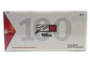 Iomega Zip 100MB Mac Formatted Disks Super Floppy 10 Pack - Afbeelding 1 van 8