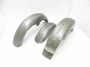 AJS FRONT AND REAR RAW STEEL MUDGUARD SET - Foto 1 di 6