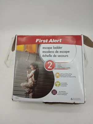 First Alert EL52-2 2 Story 14 ft Fire Escape Ladder Unused Torn Box. - Image 1 of 4