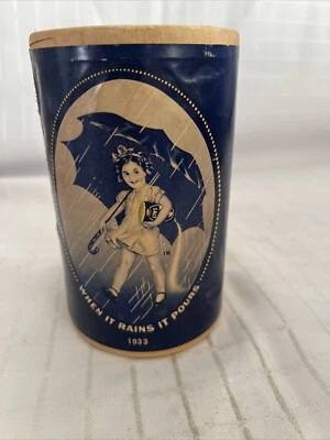 Morton Salt Container “When it Rains it Pours” Vintage Reproduction 1933 Sealed - Image 1 of 4