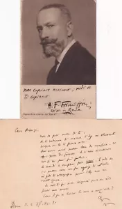 FORMIGGINI - Cartolina "Chi è?" + Cartoncino Autografo 1937 Annullo rosso - Foto 1 di 2