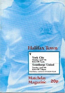 Halifax Town v York City & Scunthorpe United Division Four 7th & 8th April 1980 - Picture 1 of 11