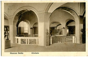 AK STETTIN /SZCZECIN Museum, Mittelhalle, Treppenhaus 1917 - Bild 1 von 1