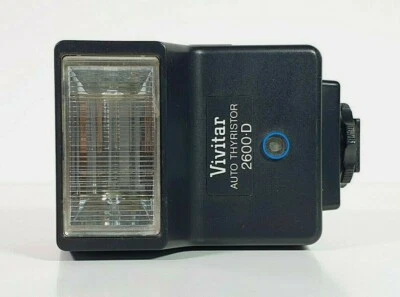 Nice Vintage Vivitar Auto Thyristor 2600D, Shoe Mount Flash Collectible  - Imagen 1 de 4