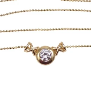 "Collar colgante transparente Michael Anthony oro amarillo liso 14K CZ 22" - Imagen 1 de 5