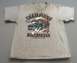 Vintage 2002 Tampa Bay Buccaneers NFC Champs NFL Football T-Shirt XL - Picture 1 of 7