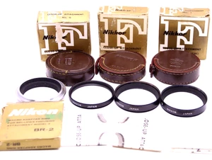 lot Nikon 52mm close up attachment filters 0 1 2 Nippon Kogaku Nikkor F & BR-2 - Picture 1 of 5