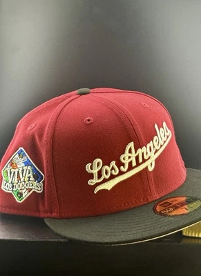 Los Angeles Dodgers Viva Hat Club Hispanic Pack 59FIFTY 7 3/4 Pink UV DSWT - Image 1 of 4