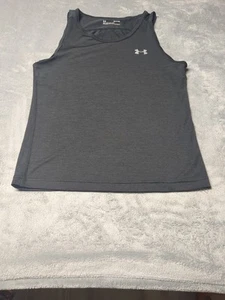 Camiseta sin mangas suelta Under Armour negra para correr pequeña para hombre - Imagen 1 de 4