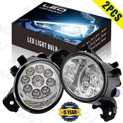 For Nissan Rogue 2008-2015 2016 Clear Lens Pair Bumper Fog Light Lamp Replaces Foto 1 de 4