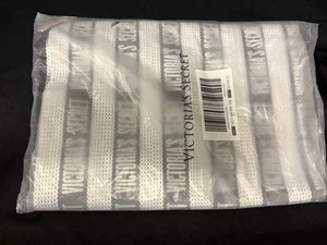 Victorias Secret Large *Weekender Tote Bag* Black Logo & Silver Sequin StripeNIP - Picture 1 of 4