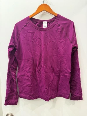 CUTE! Athleta XL Long Sleeve Nylon Purple Workout Shirt Women’s - Image 1 of 3