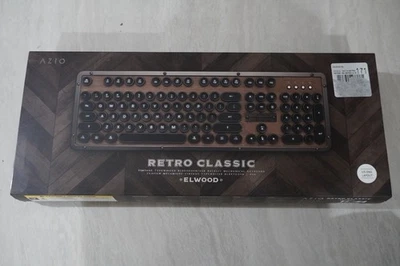 Azio Retro Classic Wireless Mechanical Keyboard Elwood Finish BT USB - Image 1 of 3