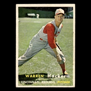 Warren Hacker #370 1957 Topps Cincinnati Reds Baseball Card MLB EX - Picture 1 of 3