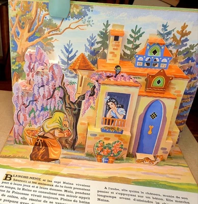 LIVRE ANCIEN EO 1955 POP-UP RELIEF, BLANCHE NEIGE, GILDAY, LUCOS - Photo 1/4