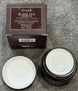 Fresh BLACK TEA ADVANCED AGE RENEWAL CREAM EMPTY JAR 1.6oz - Picture 1 of 3