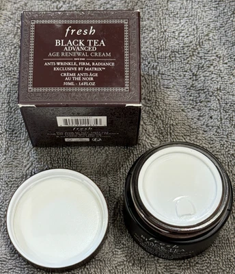 Fresh BLACK TEA ADVANCED AGE RENEWAL CREAM EMPTY JAR 1.6oz - Image 1 of 3