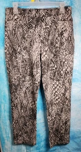Susan Graver Pants Size (M) Animal Print (Snake Skin) Pull-on Straight Leg EPOC - Picture 1 of 5