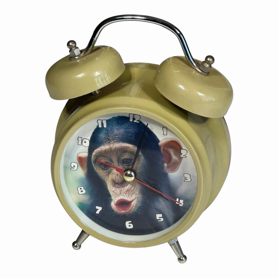 Vintage Mark Feldstein Wacky Wakers Chimp Monkey Alarm Clock Tested & Working - Image 1 of 4