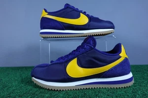 Nike Cortez Schuhe Sneaker Damen Größe 7 Marineblau Gelb Nylon Wildleder DZ2795-403 - Bild 1 von 8