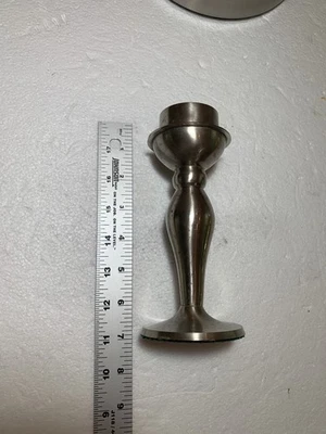 Candelabro votivo vintage de acero inoxidable cepillado de 7,5" de alto Foto 1 de 4