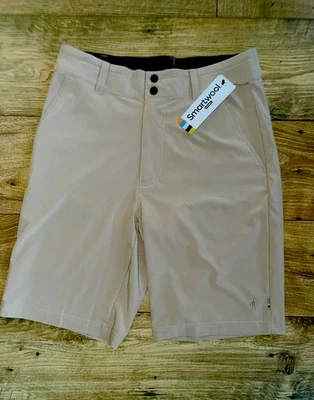 Shorts Smartwool Performance lã poli caminhada golfe masculino pequena duna novo com etiquetas - Imagem 1 de 4