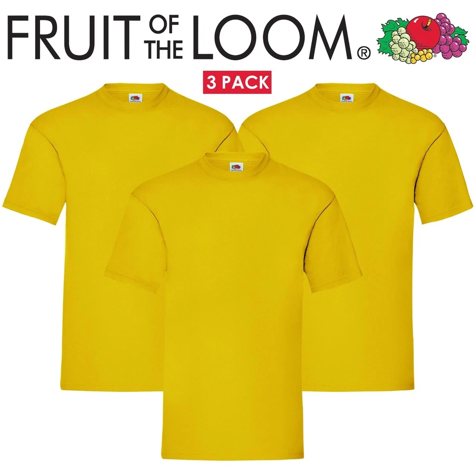 Fruit of the Loom Camiseta Hombre Mujer 100% Algodón Liso Manga Corta Camisetas - Imagen 1 de 3
