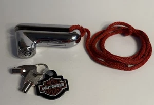 Bloqueo de freno de disco para motocicleta Harley Davidson dos llaves y cable recordatorio - Imagen 1 de 6