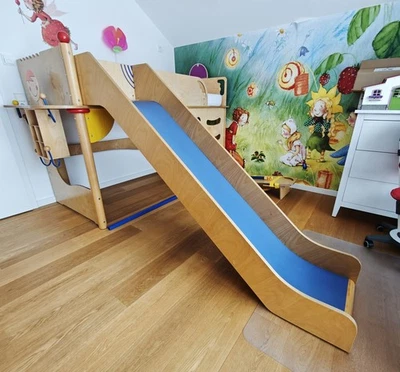 Hochbett Etagenbett Haba Kinderbett mit o. ohne Rutsche verwendbar Kinderzimmer - Bild 1 von 4