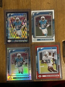(4) Malik Washington Miami Dolphins Rated Rookie Lot - Picture 1 of 1