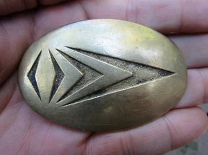 Vtg ARROWHEAD Belt Buckle ART Arrow Symbol Brass RARE VG+ - Picture 1 of 4