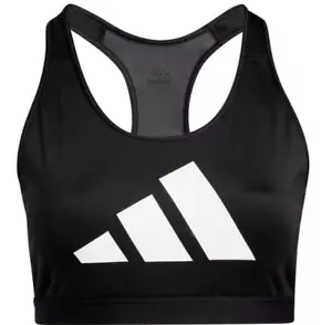 Adidas Black & White Padded Sports Bra, Mesh Racer Back Detail, Multiple Sizes! - Picture 1 of 2