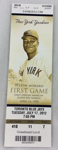 MLB 2012 07/17 Toronto Blue Jays at New York Yankees Ticket-CC Sabathia WP - Picture 1 of 1