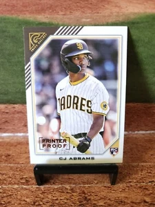 CJ Abrams 2022 Topps Gallery RC Printer Proof #160 San Diego Padres Nationals - Picture 1 of 2