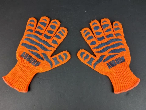 Vintage Auburn Tigers Hand Gloves Mittens Fuzzy Blue Orange NCAA Cover