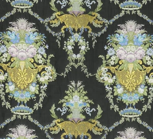 .Designers Guild Fabric Royal Collection Savigny Ebony FQ025/03 Embdy 3.5mx140cm - Picture 1 of 1