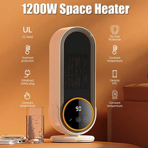 1200W Space Heater Indoor Energy Efficient Portable Heater Adjustable Thermostat - Picture 1 of 13