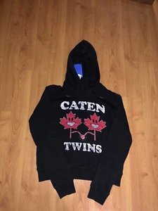 Rare Dsquared2 Women Hoodie Jacket Size M  Original  Caten Twins Black - Picture 1 of 9