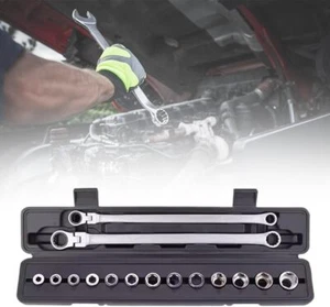 15 Stck. Verstellbarer Ratsche Schraubenschlüssel Kit, 2023 Neu 180° Verstellbarer Flex-Kopf Schraubenschlüssel - Bild 1 von 9