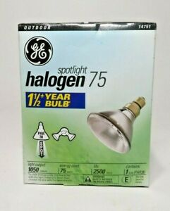 2 Lot GE 14751 Outdoor 75-Watt Halogen Spot PAR38 Light Bulb