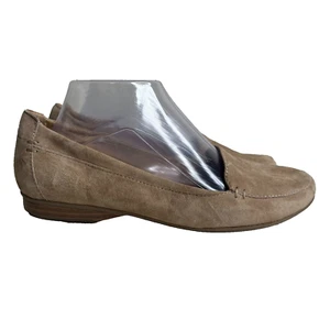 Naturalizer Saban Womens Size 8W Beige Round Toe Slip On Suede Flat Loafers - Picture 1 of 9