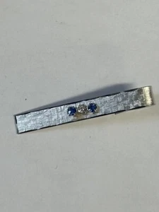 Vintage Multi Stone Colorful Tie Clip 12k gold filled 12k - Picture 1 of 2