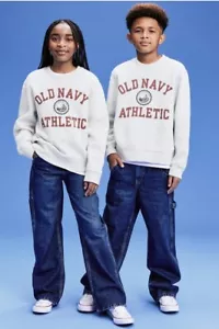 ON Kids ‘94 Gender-Neutral Logo Graphic Sweatshirt Heather Grey L 10-12 NWT - Picture 1 of 9