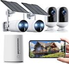 Solar Powered Wireless Security Camera System Outdoor AI PIR Human Detection