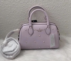 Nueva con etiquetas bandolera lila luz de luna lila con perlas sintéticas tachonadas Kate Spade Madison - Imagen 1 de 9