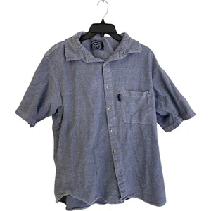 Camisa con botones Gramicci para hombre azul manga corta informal cuello bolsillo frontal - Imagen 1 de 6