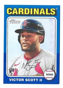 2024 TOPPS HERITAGE HIGH NUMBER #667 VICTOR SCOTT II DARK BLUE BORDER RC - Picture 1 of 2