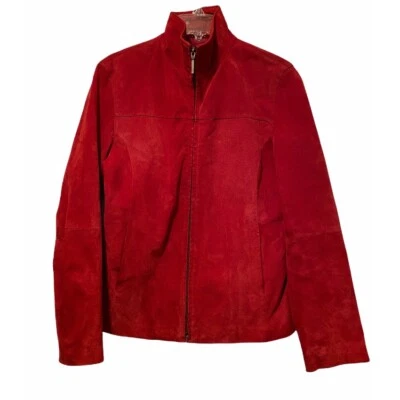 Красная замшевая кожаная куртка на молнии Boston Harbour размер M - Изображение 1 из 4