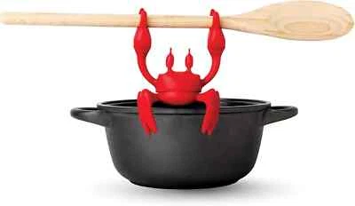 Red Crab Silicone Spoon Rest Kitchen Utensil Holder Fun Home Gift Idea New - Image 1 of 3